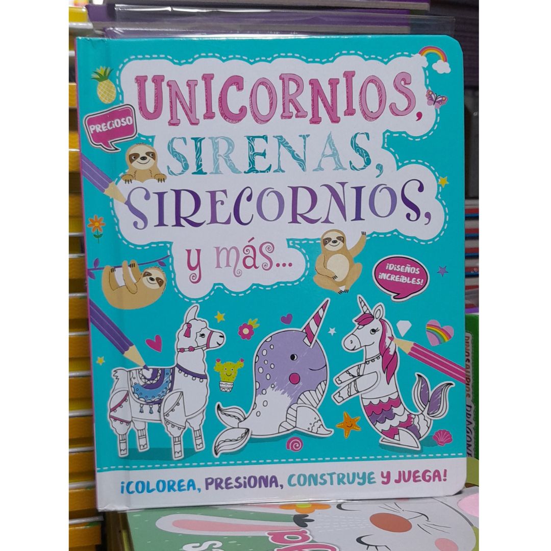 unicornios sirenas sirecornios y mas colorea presiona construye y juega